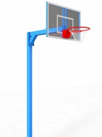 стойка баскетбольная разборная уличная одноопорная. вынос консоли 1,2м glav 02.108