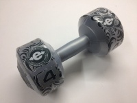 гантель виниловая 4 кг euro classic серебро