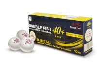 мячи для н/т double fish - three star 3* (10 шт, белые, 40+, ittf)