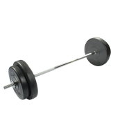 штанга разборная bb-401, стальной гриф, пластиковые диски, 35 кг