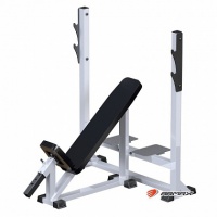 скамья для штанги со стойками наклонная 45? arms ar014.1