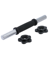 гриф гантельный bb-105, металлический, с пластиковыми замками, 35 см