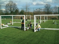 футбольные ворота с колесами 500x200 см hercules 2605 (шт)