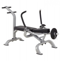 скамья для пресса и скручиваний steel flex neo nab с отягощением