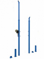 стойки волейбольные телескопические со стаканами, крышками, механизмом натяжения (2шт.) glav 03.100