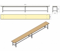скамья гимнастическая ст604