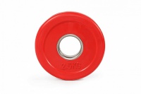 цветной тренировочный диск stecter d=50 мм 2,5 кг красный 2236