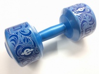 гантель виниловая 5 кг euro classic синий