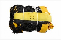 сетка для пляжного волейбола pesmenpol турнирная d=3 мм обшитая, с тросом, черная