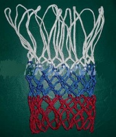 сетка баскетбольная трехцветная нить 3,1мм, шт sportiko