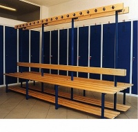 скамья двухсторонняя с вешалками 3 м. hercules 4729