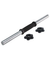 гриф гантельный bb-105, металлический, с пластиковыми замками, 45 см