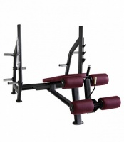 олимпийская скамья kraft fitness с отрицательным наклоном kfodb