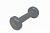 гантель iron body виниловая 4762dp штука 4кг, серый